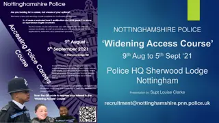 Enhance Opportunities with Nottinghamshire Police