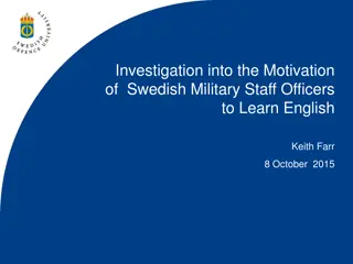 Motivation of Swedish Military Officers Learning English