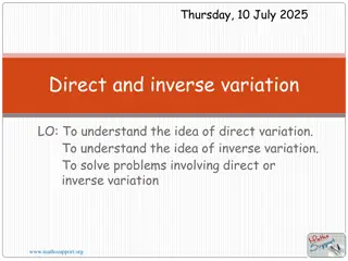 Understanding Direct and Inverse Variation