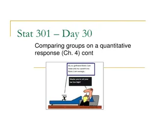 Comparing Groups on Quantitative Response