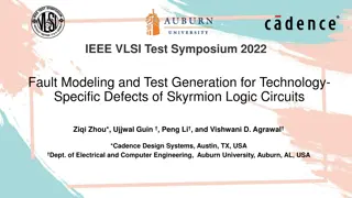 Fault Modeling and Test Generation for Skyrmion Logic Circuits