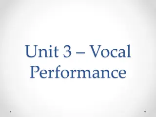 Vocal Performance Tips and Techniques