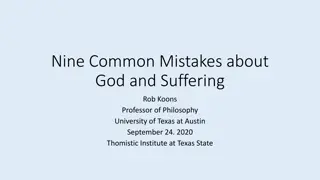 Common Mistakes About God and Suffering