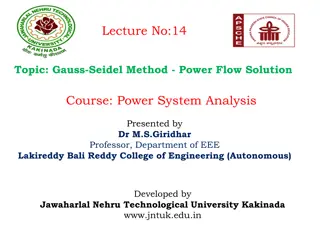 Gauss-Seidel Method for Power Flow Solution