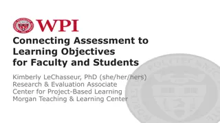 Connecting Assessment to Learning Objectives for Effective Project-Based Learning