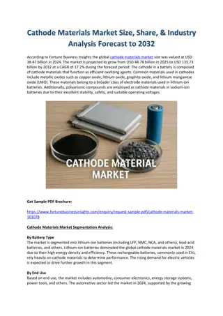Cathode Materials Market Size, Share, and Industry Analysis Forecast to 2032