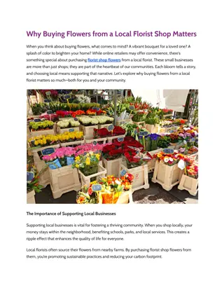 Why Buying Flowers from a Local Florist Shop Matters