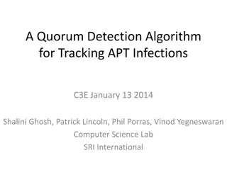 A Quorum Detection Algorithm for APT Infection Tracking