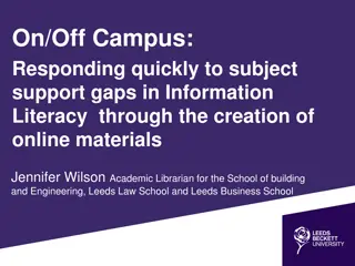 Campus Support for Information Literacy Gaps