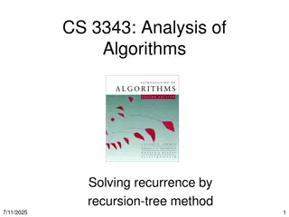 Solving Recurrence for Algorithm Analysis
