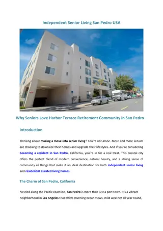 Independent senior living San Pedro USA