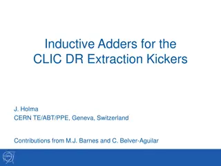 Inductive Adders for CLIC DR Extraction Kickers - Overview