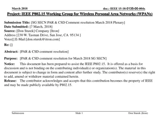 Resolution of IEEE 802.15 Work Group Comments