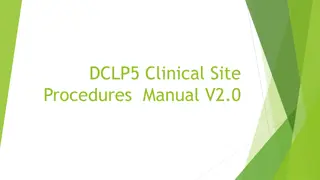 Clinical Site Procedures Manual V2.0 Updates