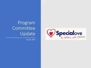 Program Committee Updates and Initiatives