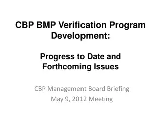CBP BMP Verification Program Development Update