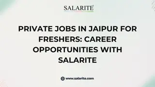 Private Jobs in Jaipur for Freshers Career Opportunities with Salarite