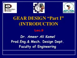 Gear Design Basics and Applications