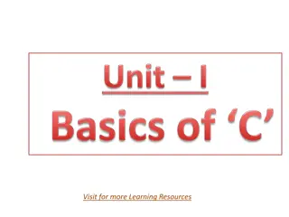 Introduction to C Programming