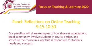 Reflections on Online Teaching Strategies