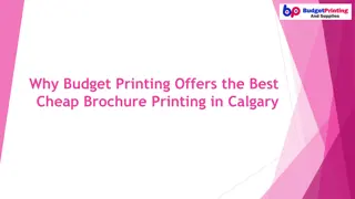 Why Budget Printing Offers the Best Cheap Brochure Printing in Calgary