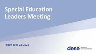 Special Education Leaders Meeting