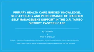 Nurses' Knowledge and Self-Efficacy in Diabetes Care
