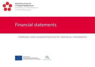 Characteristics of Financial Statements