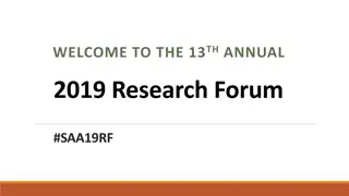13th Annual Research Forum 2019 Highlights