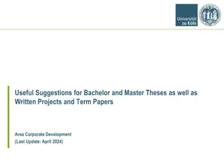 Useful Suggestions for Academic Writing in Corporate Development