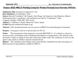 IEEE 802.15-16 Proposal for HRCP Recovery Process