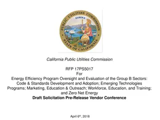 Energy Efficiency Program Oversight and Vendor Conference Details