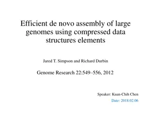 Efficient De Novo Genome Assembly Using Compressed Data Structures