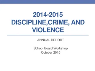 School Discipline and Crime Reporting Workshop