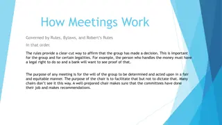 Effective Meeting Dynamics: Rules, Motions, Speakers, and More