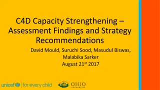 Capacity Strengthening Assessment Findings & Recommendations