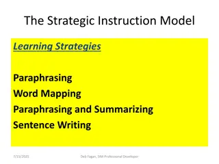 Effective Learning Strategies in Strategic Instruction Model
