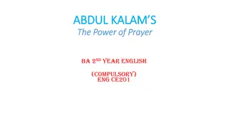 Abdul Kalam's Power of Prayer and Childhood Insights