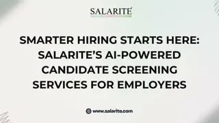 Smarter Hiring Starts Here Salarite’s AI-Powered Candidate Screening Services for Employers