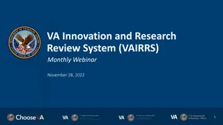 VA Innovation and Research Review System Webinar Highlights
