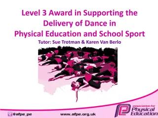 Level 3 Award in Supporting Dance Education and School Sport