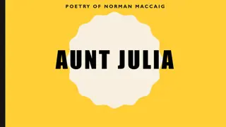 Exploring MacCaig's Poem on Aunt Julia's Unspoken Love