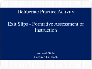 Improving Instruction Through Deliberate Practice and Formative Assessment
