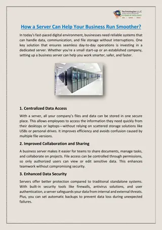 How a Server Can Help Your Business Run Smoother?
