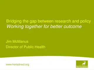 Bridging Research and Policy for Better Outcomes
