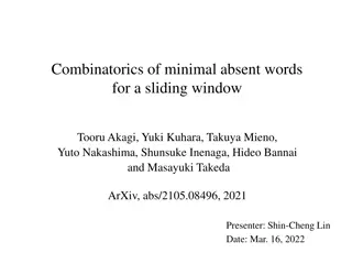 Combinatorics of Minimal Absent Words for Sliding Window