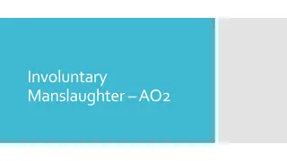 Issues and Reform Proposals for Involuntary Manslaughter