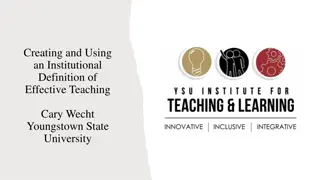 Institutional Definition of Effective Teaching Framework