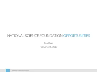 National Science Foundation Funding Opportunities Update