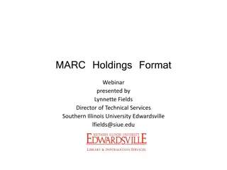 Introduction to MARC Holdings Format